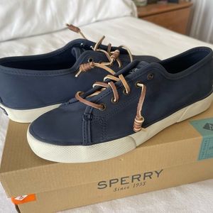 Navy sperry topsider shoes